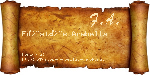 Füstös Arabella névjegykártya